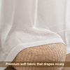 image:imageDriftAway Natural Linen Curtains 84 Inches Long 3 Pound Thick Semi Sheer 2 Panels Farmhouse Real Flax 3 Inch Rod Pocket Back Tab Boho Rustic Light Filtering Window Drapes for Bedroom Privacy AssuredWhite