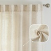 image:imageDriftAway Natural Linen Curtains 84 Inches Long 3 Pound Thick Semi Sheer 2 Panels Farmhouse Real Flax 3 Inch Rod Pocket Back Tab Boho Rustic Light Filtering Window Drapes for Bedroom Privacy AssuredLight Linen