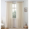 image:imageDriftAway Natural Linen Curtains 84 Inches Long 3 Pound Thick Semi Sheer 2 Panels Farmhouse Real Flax 3 Inch Rod Pocket Back Tab Boho Rustic Light Filtering Window Drapes for Bedroom Privacy AssuredLight Linen