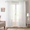 image:imageDriftAway Natural Linen Curtains 84 Inches Long 3 Pound Thick Semi Sheer 2 Panels Farmhouse Real Flax 3 Inch Rod Pocket Back Tab Boho Rustic Light Filtering Window Drapes for Bedroom Privacy AssuredWhite