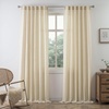 image:imageDriftAway Natural Linen Curtains 84 Inches Long 3 Pound Thick Semi Sheer 2 Panels Farmhouse Real Flax 3 Inch Rod Pocket Back Tab Boho Rustic Light Filtering Window Drapes for Bedroom Privacy AssuredBeige