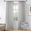 image:imageDriftAway Natural Linen Curtains 84 Inches Long 3 Pound Thick Semi Sheer 2 Panels Farmhouse Real Flax 3 Inch Rod Pocket Back Tab Boho Rustic Light Filtering Window Drapes for Bedroom Privacy AssuredGrey