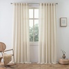 image:imageDriftAway Natural Linen Curtains 84 Inches Long 3 Pound Thick Semi Sheer 2 Panels Farmhouse Real Flax 3 Inch Rod Pocket Back Tab Boho Rustic Light Filtering Window Drapes for Bedroom Privacy AssuredLight Linen