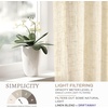 image:imageDriftAway Natural Linen Curtains 84 Inches Long 3 Pound Thick Semi Sheer 2 Panels Farmhouse Real Flax 3 Inch Rod Pocket Back Tab Boho Rustic Light Filtering Window Drapes for Bedroom Privacy AssuredLight Linen