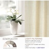 image:imageDriftAway Natural Linen Curtains 84 Inches Long 3 Pound Thick Semi Sheer 2 Panels Farmhouse Real Flax 3 Inch Rod Pocket Back Tab Boho Rustic Light Filtering Window Drapes for Bedroom Privacy AssuredBeige