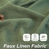 image:imageDriftAway Natural Linen Curtains 84 Inches Long 3 Pound Thick Semi Sheer 2 Panels Farmhouse Real Flax 3 Inch Rod Pocket Back Tab Boho Rustic Light Filtering Window Drapes for Bedroom Privacy AssuredOlive Green