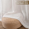 image:imageDriftAway Natural Linen Curtains 84 Inches Long 3 Pound Thick Semi Sheer 2 Panels Farmhouse Real Flax 3 Inch Rod Pocket Back Tab Boho Rustic Light Filtering Window Drapes for Bedroom Privacy AssuredWhite
