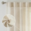 image:imageDriftAway Natural Linen Curtains 84 Inches Long 3 Pound Thick Semi Sheer 2 Panels Farmhouse Real Flax 3 Inch Rod Pocket Back Tab Boho Rustic Light Filtering Window Drapes for Bedroom Privacy AssuredLight Linen