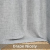 image:imageDriftAway Natural Linen Curtains 84 Inches Long 3 Pound Thick Semi Sheer 2 Panels Farmhouse Real Flax 3 Inch Rod Pocket Back Tab Boho Rustic Light Filtering Window Drapes for Bedroom Privacy AssuredGrey