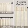 image:imageDriftAway Natural Linen Curtains 84 Inches Long 3 Pound Thick Semi Sheer 2 Panels Farmhouse Real Flax 3 Inch Rod Pocket Back Tab Boho Rustic Light Filtering Window Drapes for Bedroom Privacy AssuredLight Linen