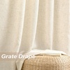 image:imageDriftAway Natural Linen Curtains 84 Inches Long 3 Pound Thick Semi Sheer 2 Panels Farmhouse Real Flax 3 Inch Rod Pocket Back Tab Boho Rustic Light Filtering Window Drapes for Bedroom Privacy AssuredLight Linen