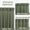 image:imageDriftAway Natural Linen Curtains 84 Inches Long 3 Pound Thick Semi Sheer 2 Panels Farmhouse Real Flax 3 Inch Rod Pocket Back Tab Boho Rustic Light Filtering Window Drapes for Bedroom Privacy AssuredOlive Green