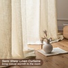 image:imageDriftAway Natural Linen Curtains 84 Inches Long 3 Pound Thick Semi Sheer 2 Panels Farmhouse Real Flax 3 Inch Rod Pocket Back Tab Boho Rustic Light Filtering Window Drapes for Bedroom Privacy AssuredLight Linen