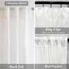 image:imageDriftAway Natural Linen Curtains 84 Inches Long 3 Pound Thick Semi Sheer 2 Panels Farmhouse Real Flax 3 Inch Rod Pocket Back Tab Boho Rustic Light Filtering Window Drapes for Bedroom Privacy AssuredWhite