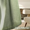 image:imageDriftAway Natural Linen Curtains 84 Inches Long 3 Pound Thick Semi Sheer 2 Panels Farmhouse Real Flax 3 Inch Rod Pocket Back Tab Boho Rustic Light Filtering Window Drapes for Bedroom Privacy AssuredOlive Green