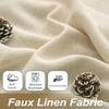 image:imageDriftAway Natural Linen Curtains 84 Inches Long 3 Pound Thick Semi Sheer 2 Panels Farmhouse Real Flax 3 Inch Rod Pocket Back Tab Boho Rustic Light Filtering Window Drapes for Bedroom Privacy AssuredBeige