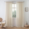 image:imageDriftAway Natural Linen Curtains 84 Inches Long 3 Pound Thick Semi Sheer 2 Panels Farmhouse Real Flax 3 Inch Rod Pocket Back Tab Boho Rustic Light Filtering Window Drapes for Bedroom Privacy AssuredLight Linen