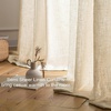 image:imageDriftAway Natural Linen Curtains 84 Inches Long 3 Pound Thick Semi Sheer 2 Panels Farmhouse Real Flax 3 Inch Rod Pocket Back Tab Boho Rustic Light Filtering Window Drapes for Bedroom Privacy AssuredLight Linen