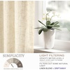 image:imageDriftAway Natural Linen Curtains 84 Inches Long 3 Pound Thick Semi Sheer 2 Panels Farmhouse Real Flax 3 Inch Rod Pocket Back Tab Boho Rustic Light Filtering Window Drapes for Bedroom Privacy AssuredLight Linen