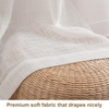 image:imageDriftAway Natural Linen Curtains 84 Inches Long 3 Pound Thick Semi Sheer 2 Panels Farmhouse Real Flax 3 Inch Rod Pocket Back Tab Boho Rustic Light Filtering Window Drapes for Bedroom Privacy AssuredWhite