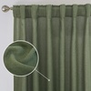 image:imageDriftAway Natural Linen Curtains 84 Inches Long 3 Pound Thick Semi Sheer 2 Panels Farmhouse Real Flax 3 Inch Rod Pocket Back Tab Boho Rustic Light Filtering Window Drapes for Bedroom Privacy AssuredOlive Green