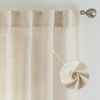 image:imageDriftAway Natural Linen Curtains 84 Inches Long 3 Pound Thick Semi Sheer 2 Panels Farmhouse Real Flax 3 Inch Rod Pocket Back Tab Boho Rustic Light Filtering Window Drapes for Bedroom Privacy AssuredLight Linen