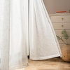 image:imageDriftAway Natural Linen Curtains 84 Inches Long 3 Pound Thick Semi Sheer 2 Panels Farmhouse Real Flax 3 Inch Rod Pocket Back Tab Boho Rustic Light Filtering Window Drapes for Bedroom Privacy AssuredWhite