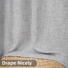 image:imageDriftAway Natural Linen Curtains 84 Inches Long 3 Pound Thick Semi Sheer 2 Panels Farmhouse Real Flax 3 Inch Rod Pocket Back Tab Boho Rustic Light Filtering Window Drapes for Bedroom Privacy AssuredGrey