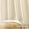 image:imageDriftAway Natural Linen Curtains 84 Inches Long 3 Pound Thick Semi Sheer 2 Panels Farmhouse Real Flax 3 Inch Rod Pocket Back Tab Boho Rustic Light Filtering Window Drapes for Bedroom Privacy AssuredLight Linen