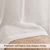 image:imageDriftAway Natural Linen Curtains 84 Inches Long 3 Pound Thick Semi Sheer 2 Panels Farmhouse Real Flax 3 Inch Rod Pocket Back Tab Boho Rustic Light Filtering Window Drapes for Bedroom Privacy AssuredWhite