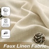 image:imageDriftAway Natural Linen Curtains 84 Inches Long 3 Pound Thick Semi Sheer 2 Panels Farmhouse Real Flax 3 Inch Rod Pocket Back Tab Boho Rustic Light Filtering Window Drapes for Bedroom Privacy AssuredBeige