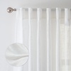 image:imageDriftAway Natural Linen Curtains 84 Inches Long 3 Pound Thick Semi Sheer 2 Panels Farmhouse Real Flax 3 Inch Rod Pocket Back Tab Boho Rustic Light Filtering Window Drapes for Bedroom Privacy AssuredWhite