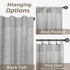 image:imageDriftAway Natural Linen Curtains 84 Inches Long 3 Pound Thick Semi Sheer 2 Panels Farmhouse Real Flax 3 Inch Rod Pocket Back Tab Boho Rustic Light Filtering Window Drapes for Bedroom Privacy AssuredGrey