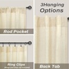 image:imageDriftAway Natural Linen Curtains 84 Inches Long 3 Pound Thick Semi Sheer 2 Panels Farmhouse Real Flax 3 Inch Rod Pocket Back Tab Boho Rustic Light Filtering Window Drapes for Bedroom Privacy AssuredBeige