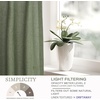 image:imageDriftAway Natural Linen Curtains 84 Inches Long 3 Pound Thick Semi Sheer 2 Panels Farmhouse Real Flax 3 Inch Rod Pocket Back Tab Boho Rustic Light Filtering Window Drapes for Bedroom Privacy AssuredOlive Green