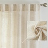 image:imageDriftAway Natural Linen Curtains 84 Inches Long 3 Pound Thick Semi Sheer 2 Panels Farmhouse Real Flax 3 Inch Rod Pocket Back Tab Boho Rustic Light Filtering Window Drapes for Bedroom Privacy AssuredLight Linen