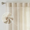 image:imageDriftAway Natural Linen Curtains 84 Inches Long 3 Pound Thick Semi Sheer 2 Panels Farmhouse Real Flax 3 Inch Rod Pocket Back Tab Boho Rustic Light Filtering Window Drapes for Bedroom Privacy AssuredLight Linen