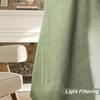 image:imageDriftAway Natural Linen Curtains 84 Inches Long 3 Pound Thick Semi Sheer 2 Panels Farmhouse Real Flax 3 Inch Rod Pocket Back Tab Boho Rustic Light Filtering Window Drapes for Bedroom Privacy AssuredOlive Green