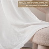 image:imageDriftAway Natural Linen Curtains 84 Inches Long 3 Pound Thick Semi Sheer 2 Panels Farmhouse Real Flax 3 Inch Rod Pocket Back Tab Boho Rustic Light Filtering Window Drapes for Bedroom Privacy AssuredWhite