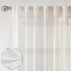 image:imageDriftAway Natural Linen Curtains 84 Inches Long 3 Pound Thick Semi Sheer 2 Panels Farmhouse Real Flax 3 Inch Rod Pocket Back Tab Boho Rustic Light Filtering Window Drapes for Bedroom Privacy AssuredWhite