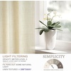 image:imageDriftAway Natural Linen Curtains 84 Inches Long 3 Pound Thick Semi Sheer 2 Panels Farmhouse Real Flax 3 Inch Rod Pocket Back Tab Boho Rustic Light Filtering Window Drapes for Bedroom Privacy AssuredBeige