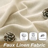 image:imageDriftAway Natural Linen Curtains 84 Inches Long 3 Pound Thick Semi Sheer 2 Panels Farmhouse Real Flax 3 Inch Rod Pocket Back Tab Boho Rustic Light Filtering Window Drapes for Bedroom Privacy AssuredBeige