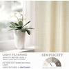 image:imageDriftAway Natural Linen Curtains 84 Inches Long 3 Pound Thick Semi Sheer 2 Panels Farmhouse Real Flax 3 Inch Rod Pocket Back Tab Boho Rustic Light Filtering Window Drapes for Bedroom Privacy AssuredBeige