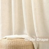 image:imageDriftAway Natural Linen Curtains 84 Inches Long 3 Pound Thick Semi Sheer 2 Panels Farmhouse Real Flax 3 Inch Rod Pocket Back Tab Boho Rustic Light Filtering Window Drapes for Bedroom Privacy AssuredLight Linen