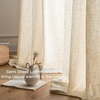 image:imageDriftAway Natural Linen Curtains 84 Inches Long 3 Pound Thick Semi Sheer 2 Panels Farmhouse Real Flax 3 Inch Rod Pocket Back Tab Boho Rustic Light Filtering Window Drapes for Bedroom Privacy AssuredLight Linen