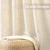 image:imageDriftAway Natural Linen Curtains 84 Inches Long 3 Pound Thick Semi Sheer 2 Panels Farmhouse Real Flax 3 Inch Rod Pocket Back Tab Boho Rustic Light Filtering Window Drapes for Bedroom Privacy AssuredLight Linen