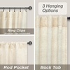 image:imageDriftAway Natural Linen Curtains 84 Inches Long 3 Pound Thick Semi Sheer 2 Panels Farmhouse Real Flax 3 Inch Rod Pocket Back Tab Boho Rustic Light Filtering Window Drapes for Bedroom Privacy AssuredLight Linen