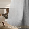 image:imageDriftAway Natural Linen Curtains 84 Inches Long 3 Pound Thick Semi Sheer 2 Panels Farmhouse Real Flax 3 Inch Rod Pocket Back Tab Boho Rustic Light Filtering Window Drapes for Bedroom Privacy AssuredGrey