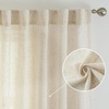 image:imageDriftAway Natural Linen Curtains 84 Inches Long 3 Pound Thick Semi Sheer 2 Panels Farmhouse Real Flax 3 Inch Rod Pocket Back Tab Boho Rustic Light Filtering Window Drapes for Bedroom Privacy AssuredLight Linen
