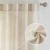 image:imageDriftAway Natural Linen Curtains 84 Inches Long 3 Pound Thick Semi Sheer 2 Panels Farmhouse Real Flax 3 Inch Rod Pocket Back Tab Boho Rustic Light Filtering Window Drapes for Bedroom Privacy AssuredLight Linen